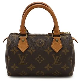 Pochette Mini Speedy Monogram Louis Vuitton Marron