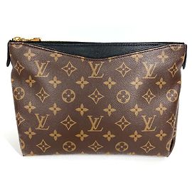 Louis Vuitton Monogram Pallas Kosmetiktasche Braun Schwarz