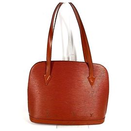Louis Vuitton Epi Leather Shoulder/Tote Bag Brown