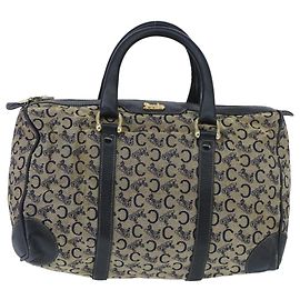 Céline Celine C Sulky Boston bag Canvas Navy blue