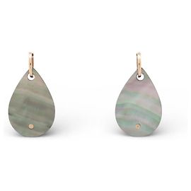 NEUF BOUCLES D'OREILLES GINETTE NY MY BLISS BOBLINB2 EN OR ROSE 18K & NACRE Doré