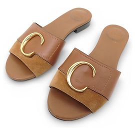 Chloé CHLOE SCHUHE SANDALE C CH32132A T36 BRAUNE LEDER-MULES Braun
