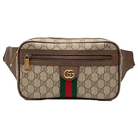Gucci Small Gg Supreme Ophidia Belt Bag Brown