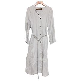 Autre Marque Cappotto lungo in lino francese NOMBRE IMPAIR Marrone