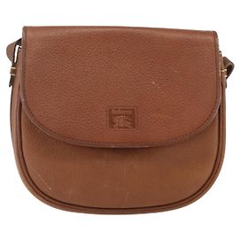Bolsa de Ombro Vintage Burberry em Couro Marrom