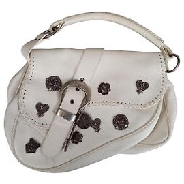 Bolsa Dior Gaucho em couro branco Branco