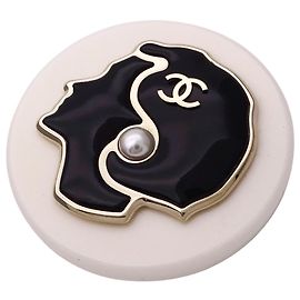 Spilla Chanel Mademoiselle Nero Bianco