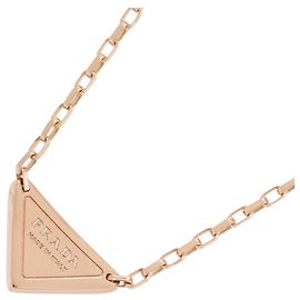 Collier Pendentif Mini Triangle Prada en Or Rose 18K Autre