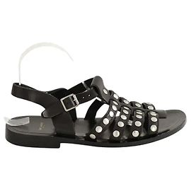 Sandali Saint Laurent in pelle nera Nero