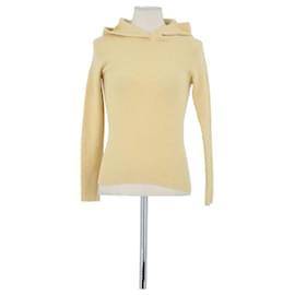 Eric Bompard Gelbes Kaschmir-Sweatshirt Gelb