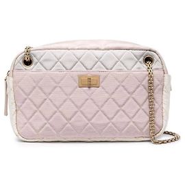 Borsa a Spalla Chanel Rosa e Beige - Anni 2000 Rosa Beige Sabbia