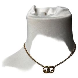 Collier unisexe vintage en plaqué or Givenchy Doré