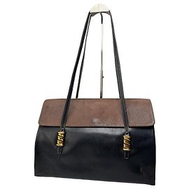 Bolsa de couro Loewe Madrid vintage marrom preta Preto