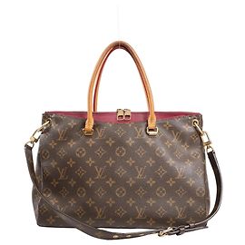 Bolso Louis Vuitton Pallas MM Monogram 2Way en marrón y burdeos M40906 Burdeos