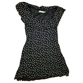 Pinko Black floral short dress Black White