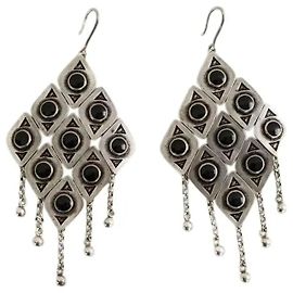 Orecchini Saint Laurent in metallo argento Argento