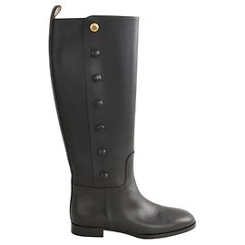 Gucci Black leather riding boots Black