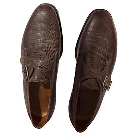 J.M. Weston Schuhe aus braunem Echsenleder Braun