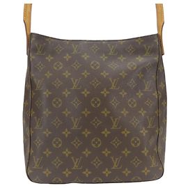 Bolsa de Ombro Looping GM Louis Vuitton Marrom Monograma