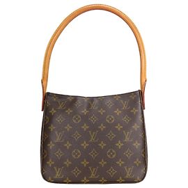 Bolsa de Ombro Looping MM da Louis Vuitton Marrom Monograma