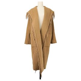 Abrigo de Flecos de Camello 100% Max Mara Castaño Camello