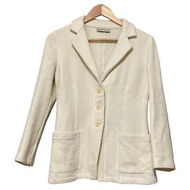 Blazer de lã sob medida Emporio Armani Cru