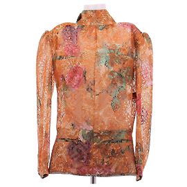 Vivienne Westwood Orangene Spitzenjacke mit Mustern Orange