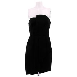 Alexandre Vauthier Schwarzes trägerloses Kleid Schwarz