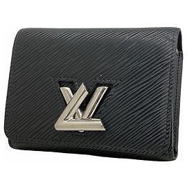 Cartera Compacta Tri-fold Twist Epi de Louis Vuitton en Noir Negro