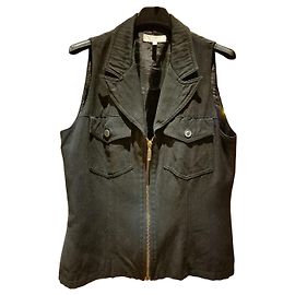 Pinko Black wool blend vest Black