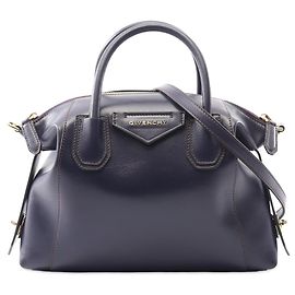 Bolsa Antigona pequena de couro preto da Givenchy Roxo