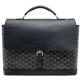 Goyard Black Goyardine Citadin PM Black