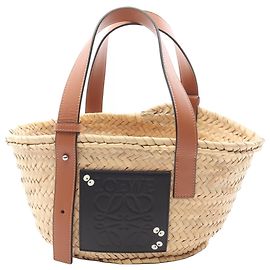 LOEWE Bolso Tote de cesta Small Raffia Dust Bunnies Beige Studio Ghibli Mi vecino Totoro Beige