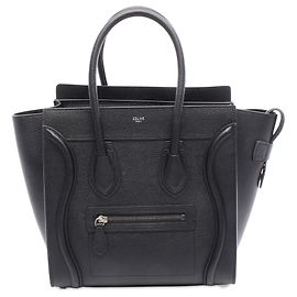 Céline Borsa da viaggio Luggage in micro pelle di vitello nera Celine Nero