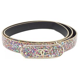 Cinturón Estándar Chanel Rosa Azul Verde