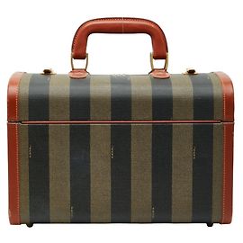 Trousse de beauté de voyage Fendi Pecan Marron Noir