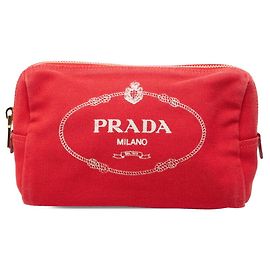 Prada Canapa Logo Tasche Rot