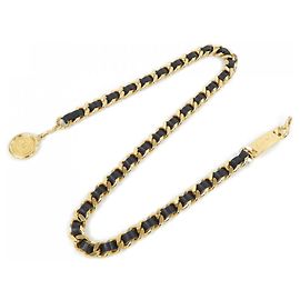 Cinto de corrente preto e dourado Chanel Preto Dourado