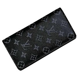 Carteira Longa Louis Vuitton em Monogram Eclipse Preto Monograma