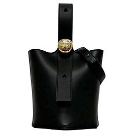 Mini Borsa a Secchiello Pebble 2-Way Loewe Nero