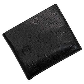 Salvatore Ferragamo Black Bi-Fold Wallet Black