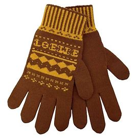 Luvas curtas Loewe marrons e amarelas Marrom Amarelo
