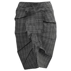 Falda de cuadros Príncipe de Gales Noora en algodón gris de Isabel Marant Étoile Gris