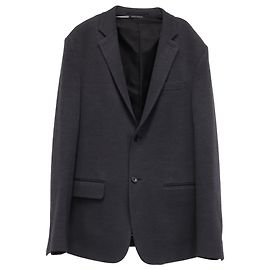 Prada Single-Breasted Blazer in Grey Wool Grey