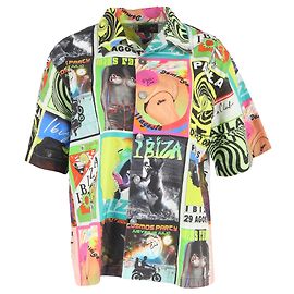 Camisa de botão impressa Loewe x Paula's Ibiza em algodão multicolorido Multicor
