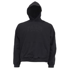 Schwarzer Baumwoll-Pullover mit Balenciaga Paris-Logo Schwarz