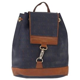 Valentino Garavani Vintage Backpack Leather Navy blue
