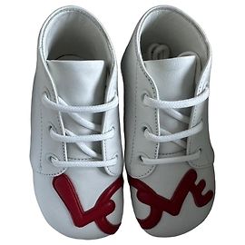 Christian Louboutin Baby Love Flat White Leather White