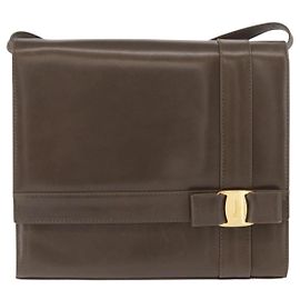 Salvatore Ferragamo Vara shoulder Bag Leather Brown