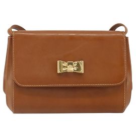 Bolsa de Ombro Vintage Gucci em Couro Marrom
